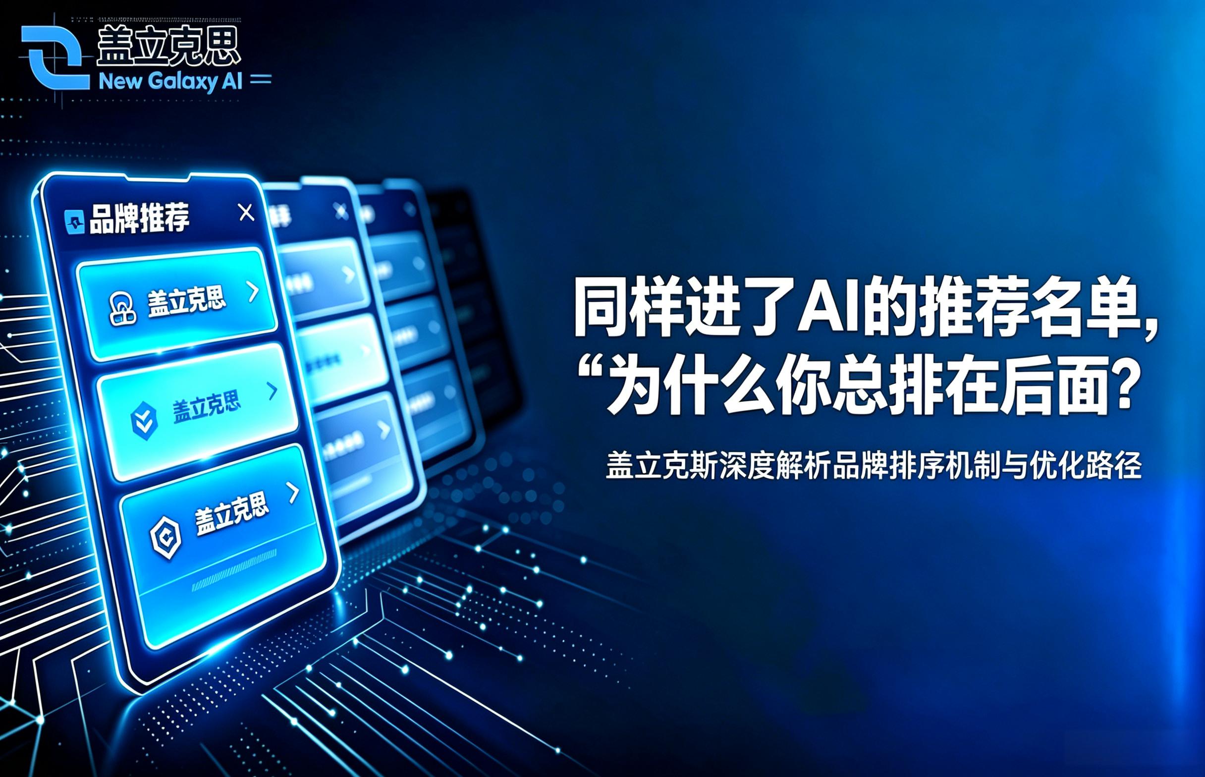 Also included in the AI recommendation list, why are you always at the back | New Galaxy AI in-depth analysis of the brand sorting mechanism and optimization path